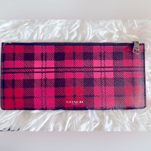 Coach Plaid Clutch